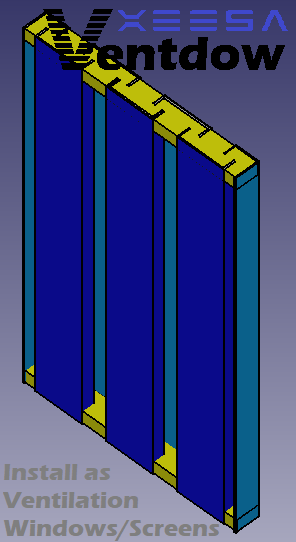 Ventdow as Ventilation Windows Screen in Warehouse, Factory & Halls